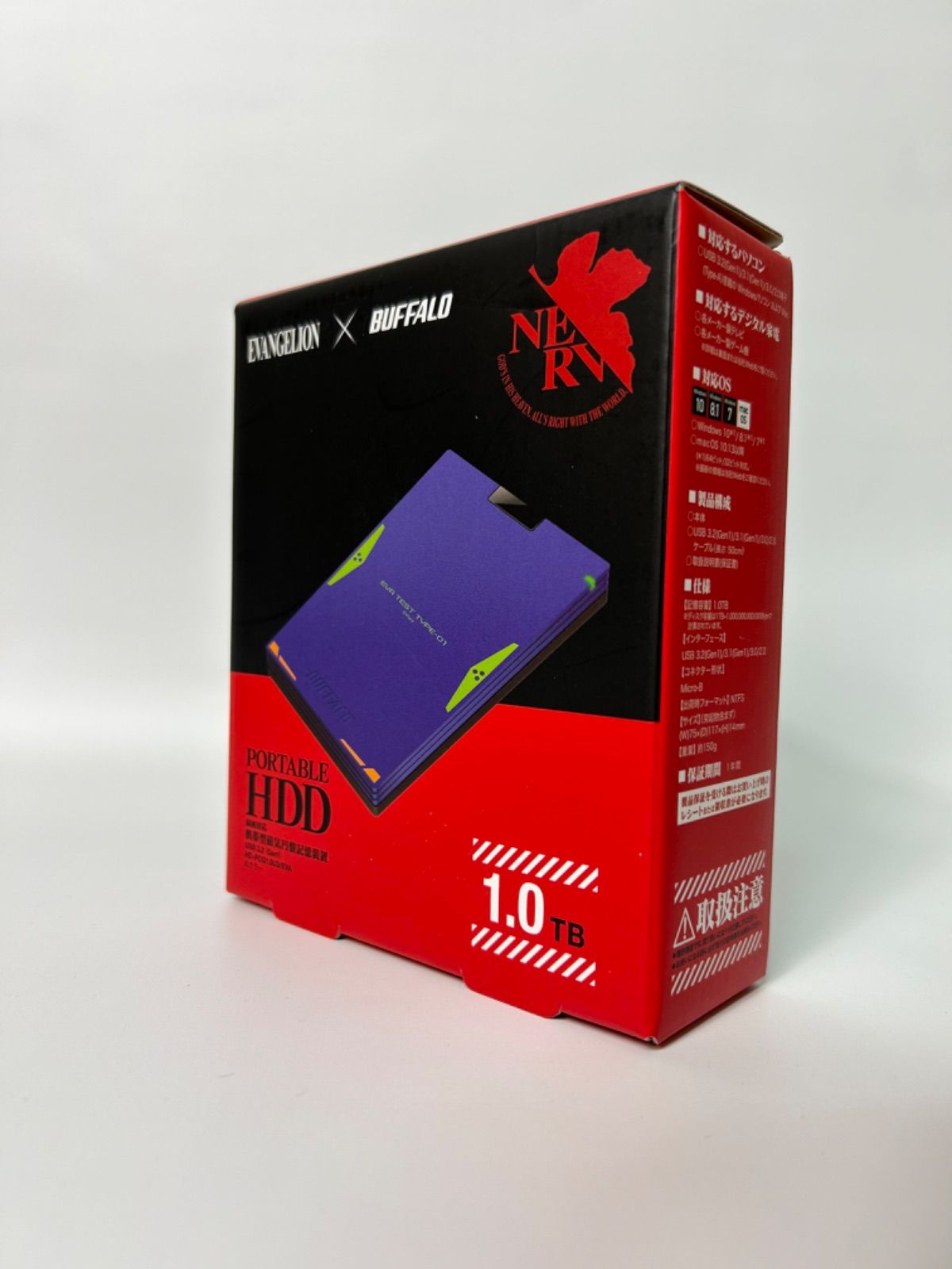 新品未開封】エヴァ BUFFALO ポータブルHDD HD-PCG1.0U3 - メルカリ