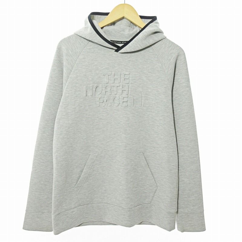 ザノースフェイス THE NORTH FACE NT11880 Tech Air Sweat Hoodie テックエアー スウェット フーディ パーカー プルオーバー エンボス ロゴ グレー L 0729
