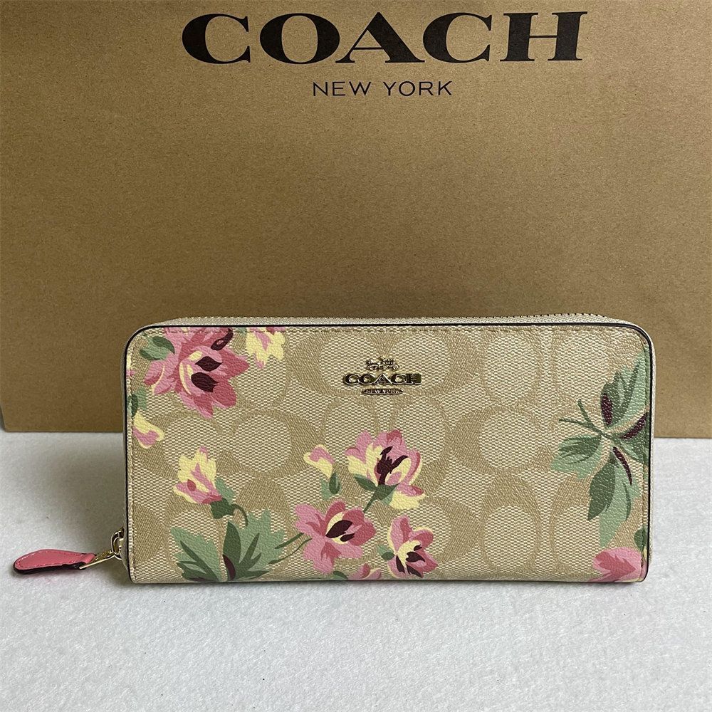 新品・未使用 COACH コーチ 長財布 レディース スヌーピー 小銭入れ おしゃれ F73345 パープル 花柄 - メルカリ