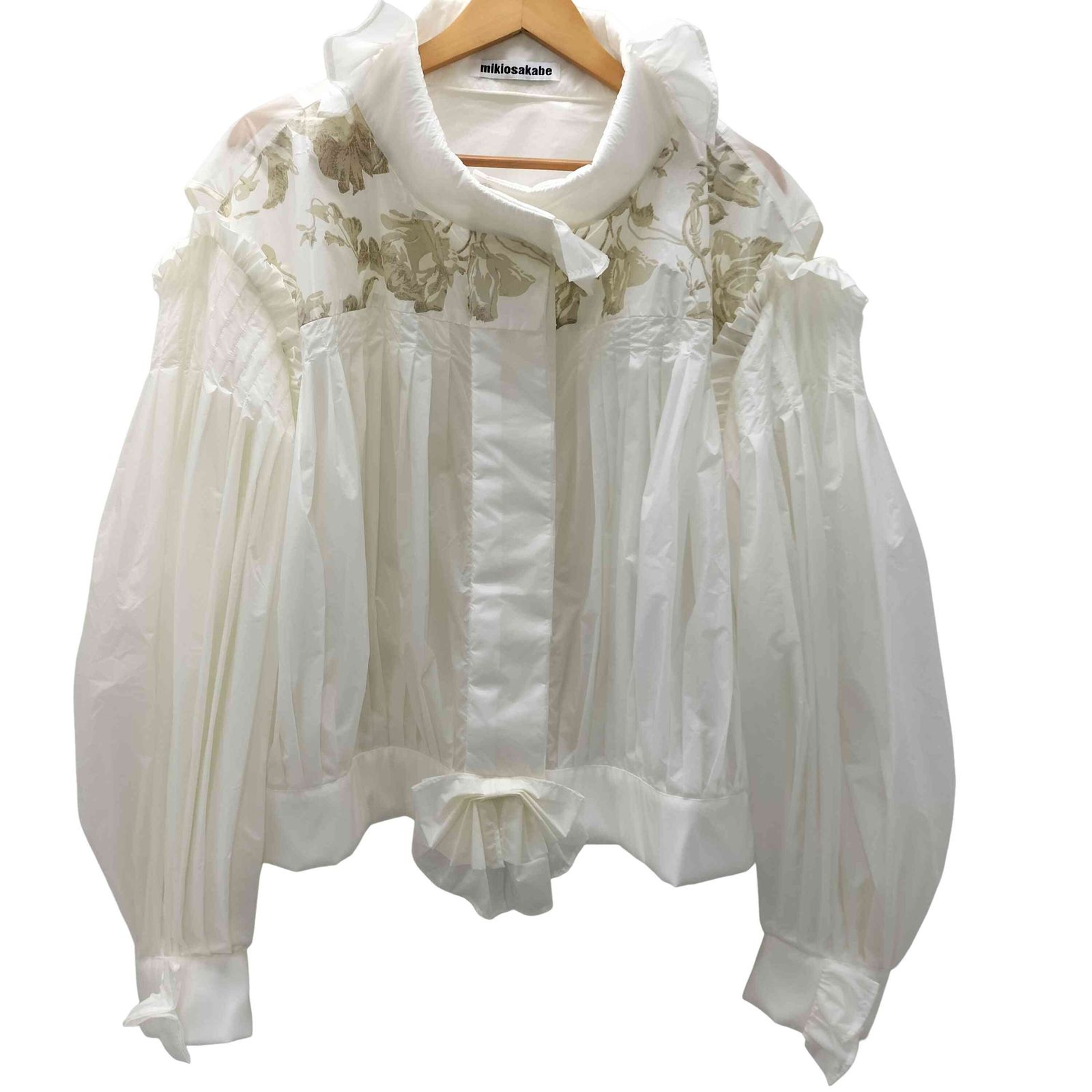 レディース ミキオサカベ MIKIOSAKABE 20SS 花柄 総柄 タック プリーツ 