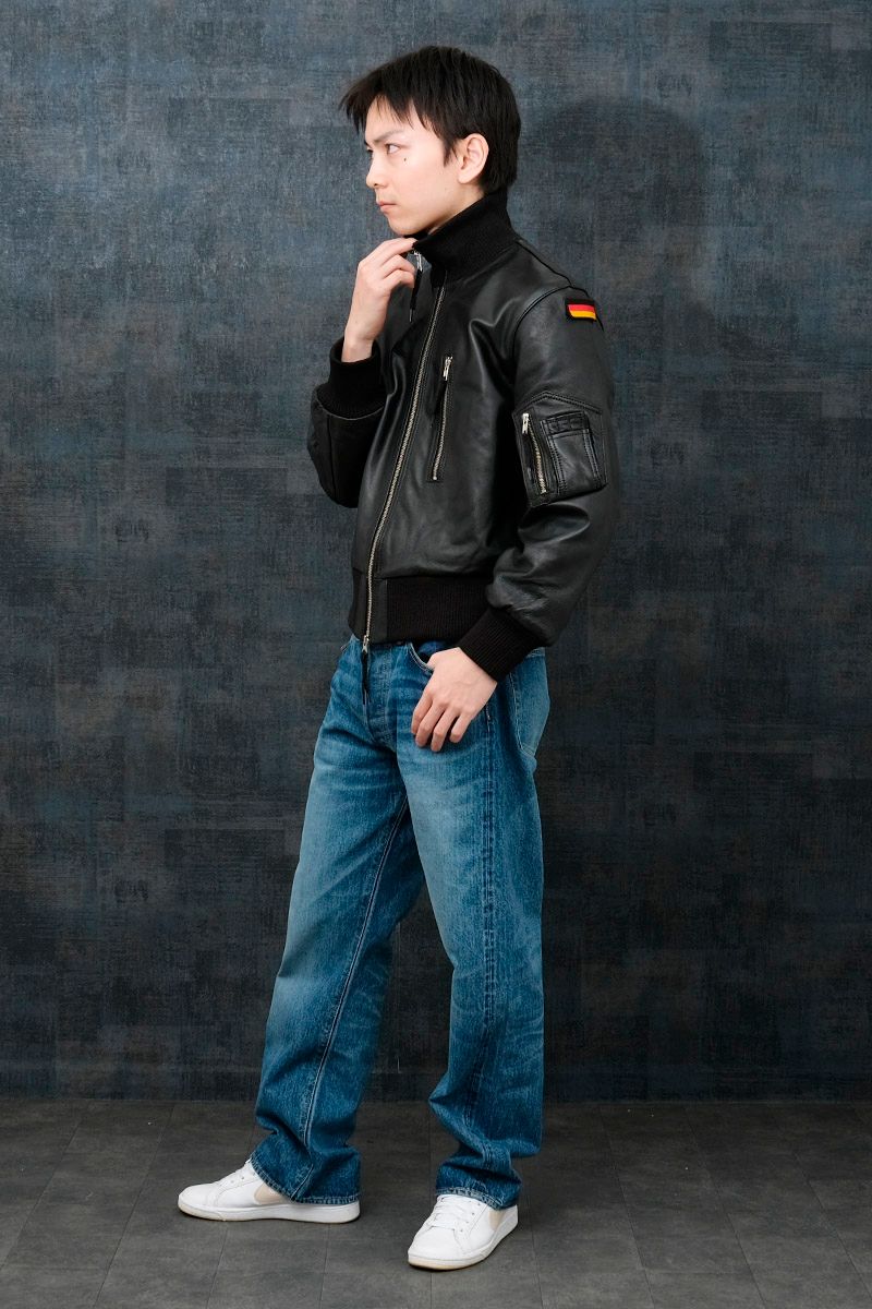 ドイツ軍タイプ パイロットレザージャケット JJ383YN レザーフライト