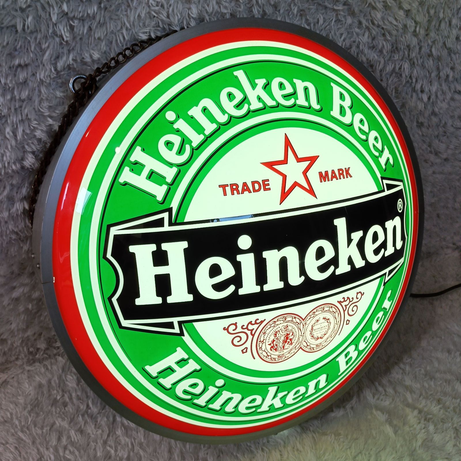 非売品 Heineken ハイネケン ネオンライト 看板 店舗用 インテリア サイン ディスプレイ 大型 電飾 ビール