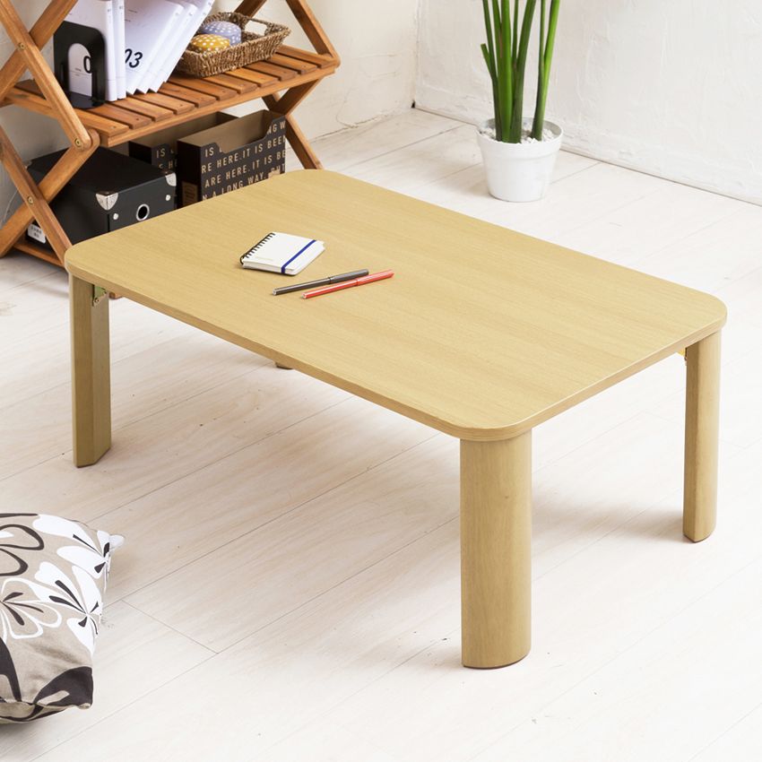 折りたたみテーブル幅75cm 机 デスク 座卓 木製 シンプル スリム モダン 韓国インテリア 2802