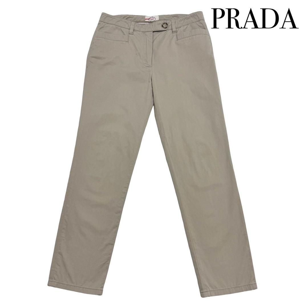 PRADA プラダ ストレッチ コットン パンツ グレージュ 38 レディース ボトムス MADE IN UKRAINE ビジネスPRADA プラダ ストレッチ コットン パンツ グレージュ 38 レディース ボトムス MADE IN UKRAINE ビジネス