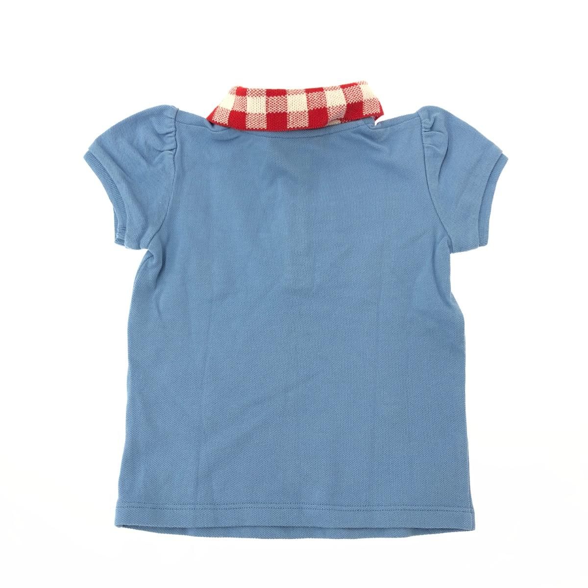 GUCCI グッチ GG×りんご柄 半袖 ポロシャツ サイズ 12 18ｍ ブルー キッズ