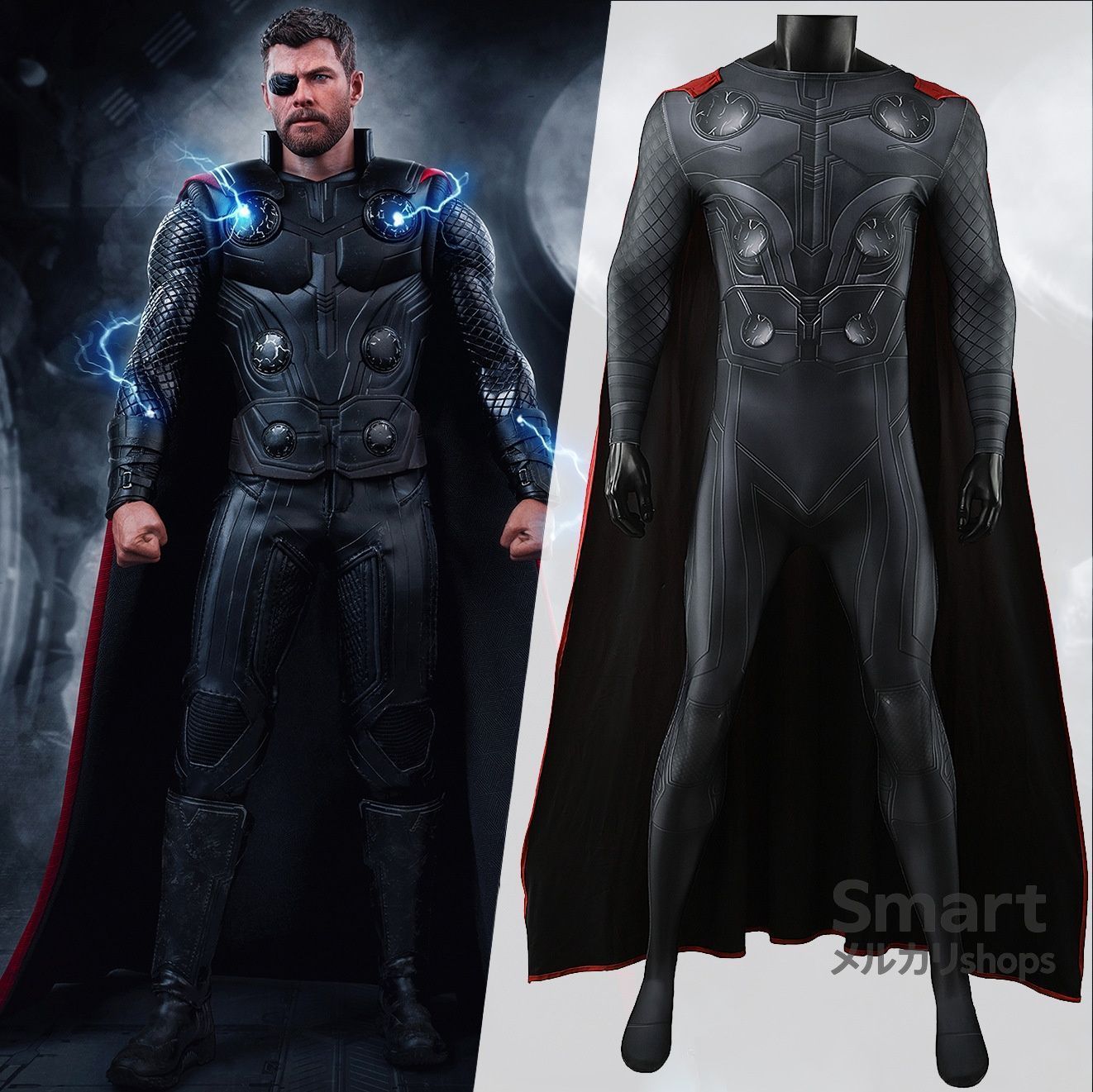 コスプレ 衣装 ソー アベンジャーズ3 インフィニティ ウォー ボディスーツ風 ハロウィン 仮装服 M250906-3