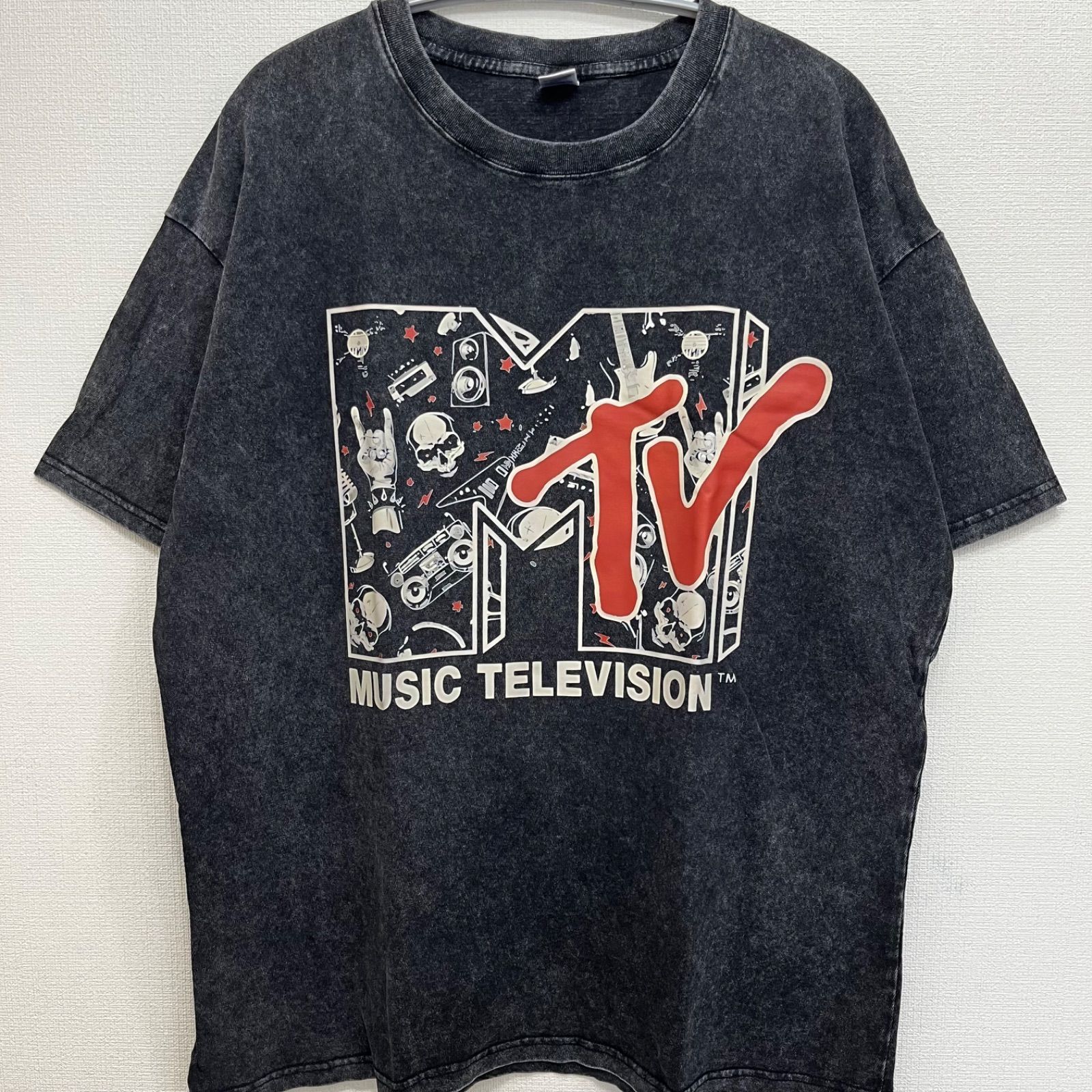 新品 MTV ウォッシュド加工 バンドTシャツ ミュージックTシャツ メンズ  