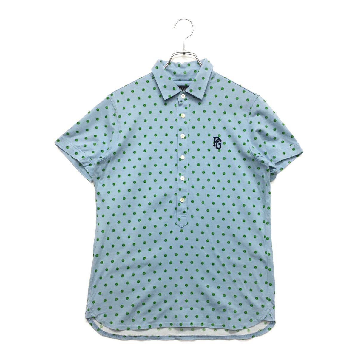 【極美品】PEARLY GATES ポロシャツ サイズM(4) ライトブルー 中古 メンズ パーリーゲイツ PEARLY GATES 半袖ポロシャツ 4(M