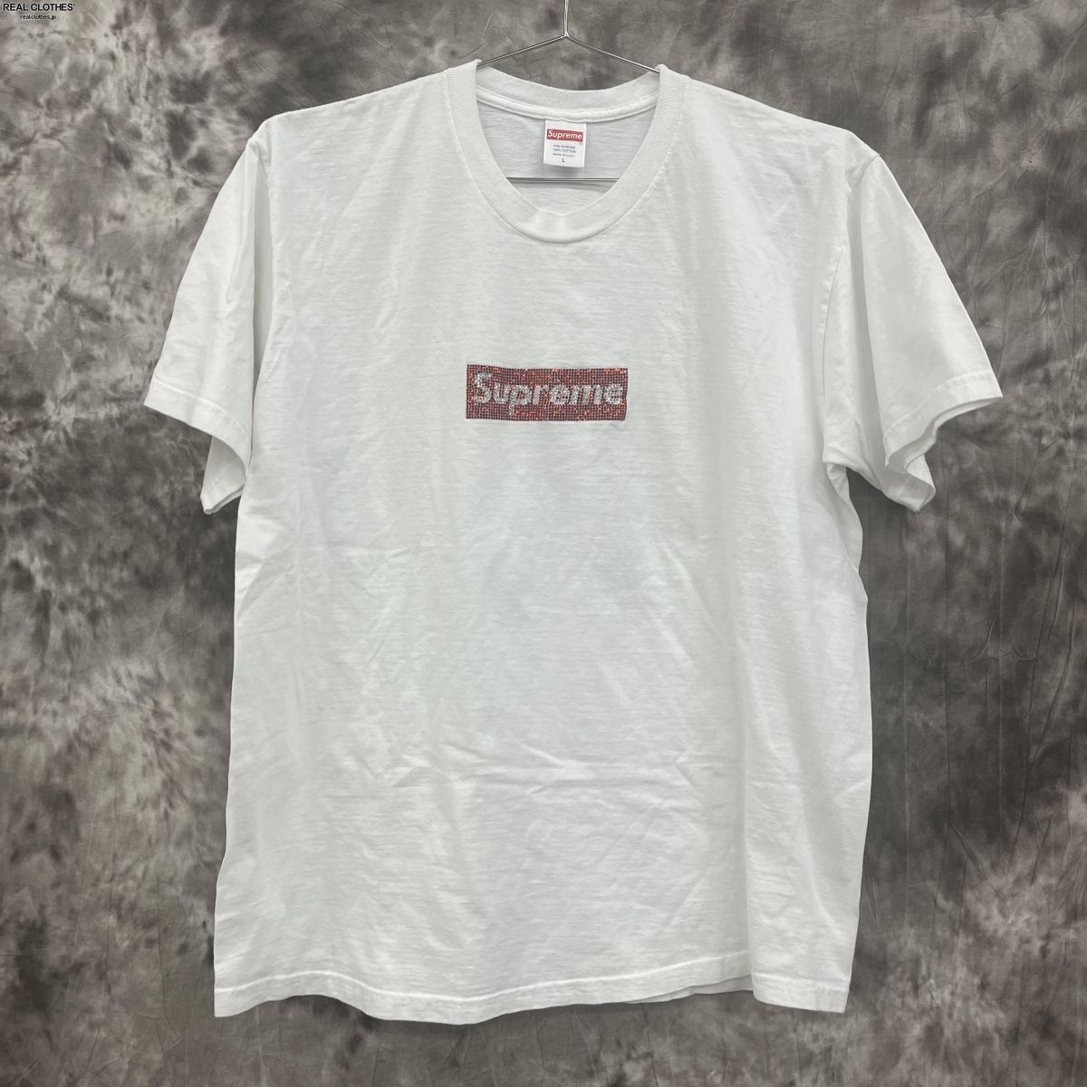 Supreme×Swarovski/シュプリーム×スワロフスキー【19SS】Box Logo Tee/ボックスロゴ Tシャツ/L