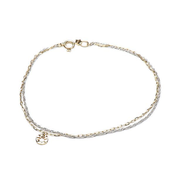 STARJewelry K10ゴールド ホワイトトパーズ ブレスレット 新品同様 スタージュエリー ブレスレット K10 イエローゴールド