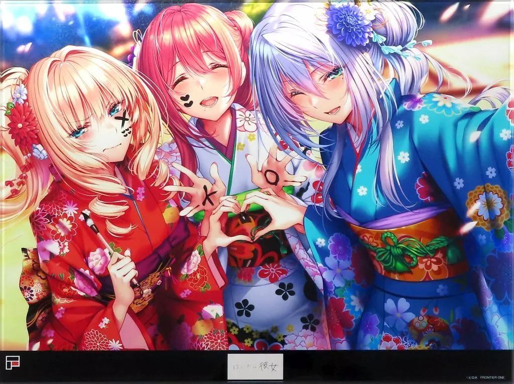中古】雑貨 3年生 メタライズアート 「はにかみ彼女 ピロ水
