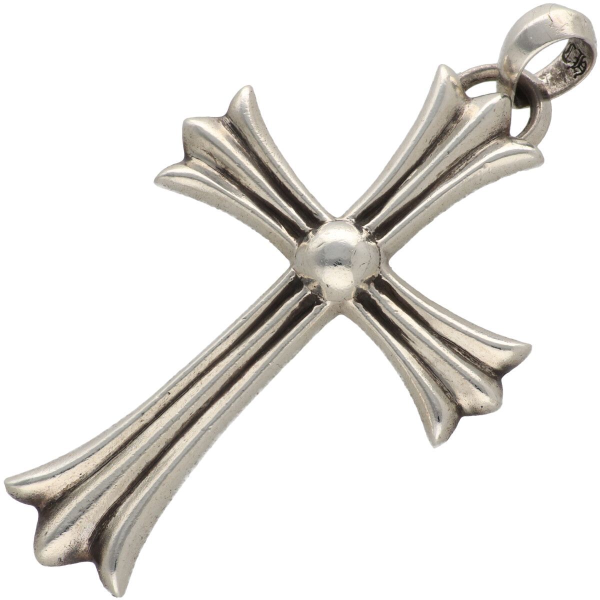 CHROME HEARTS クロムハーツ ラージCHクロスw ベイル SV925 シルバー ネックレス ペンダント トップ チャーム 25032090 RS