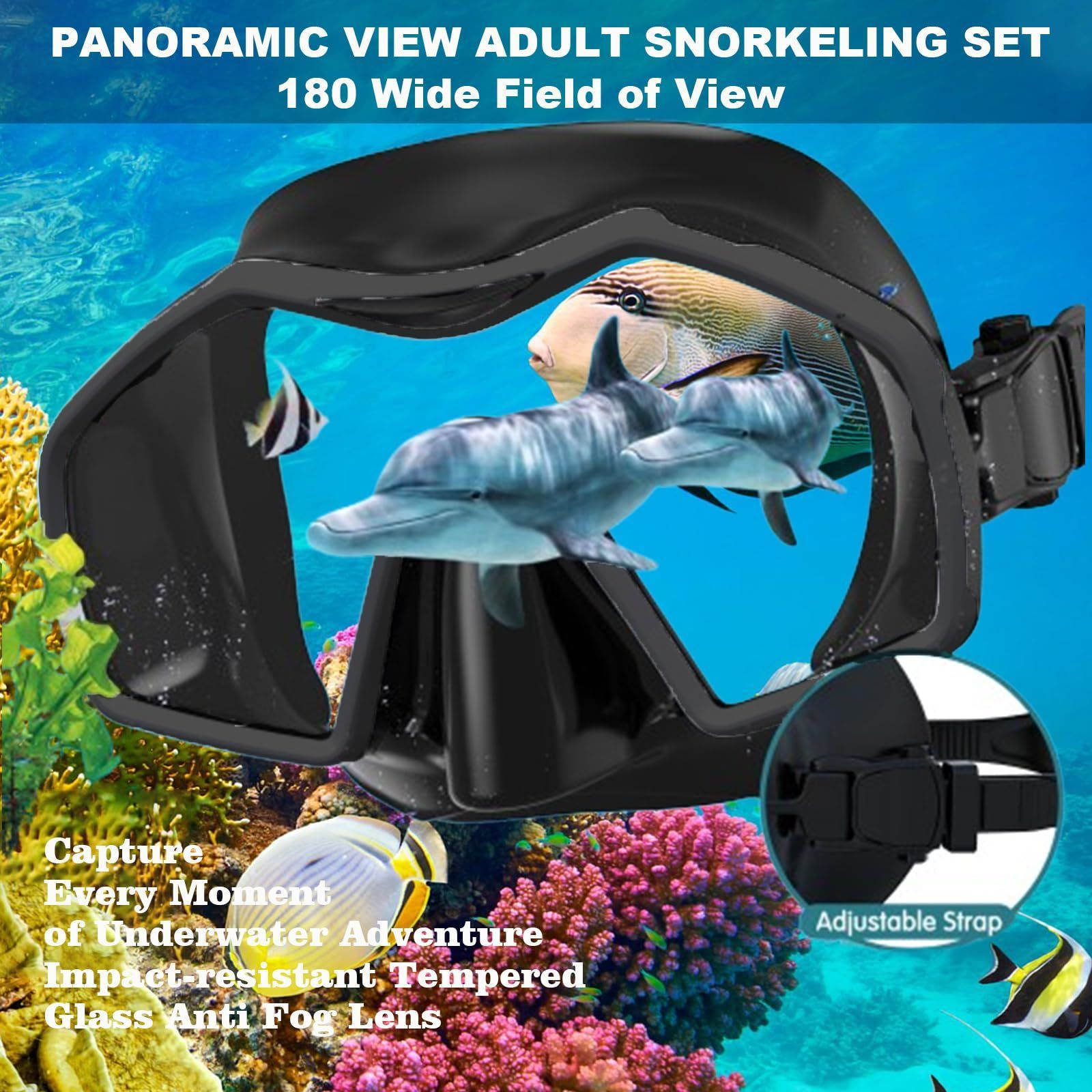 大特価』潜水メガネ 耐衝撃 呼吸用パイプ 水中眼鏡 スキューバ足ひれ