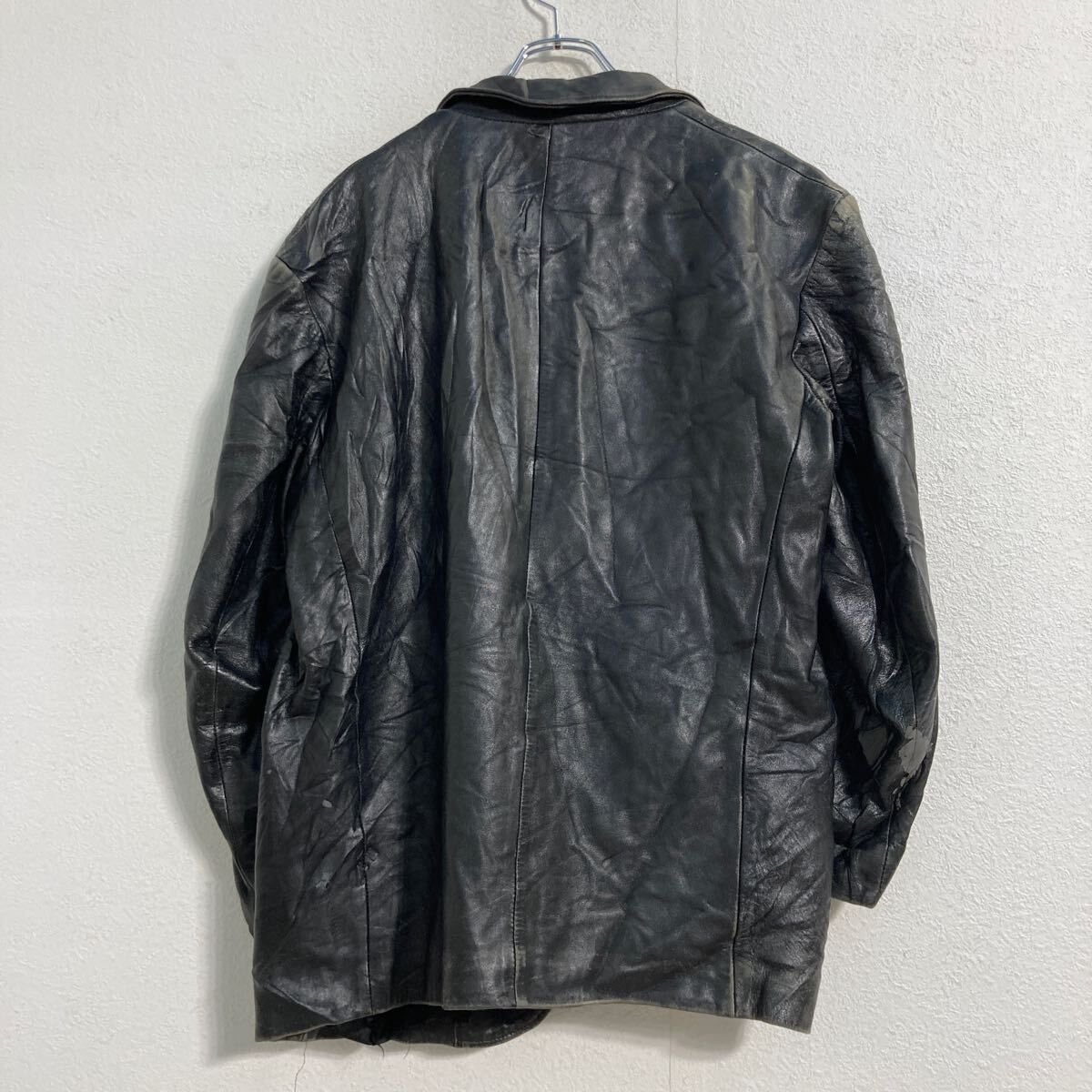 SARDAR レザージャケット XL ブラック テーラード ビッグサイズ 古着卸 