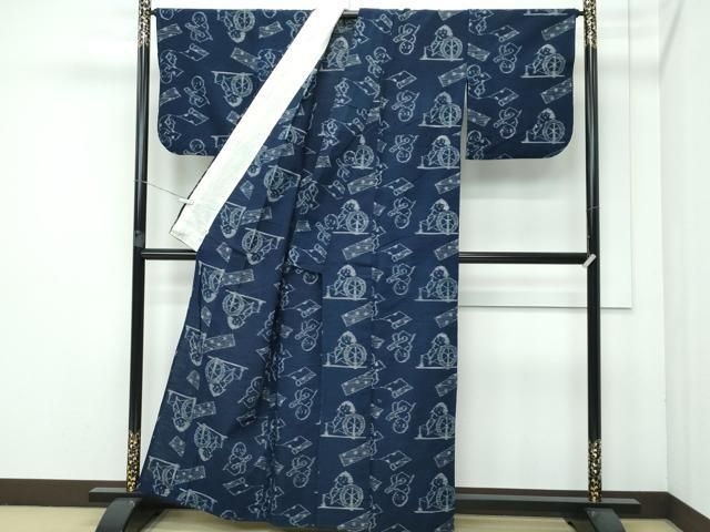 平和屋着物 上 弓浜絣 単衣 唐子 東武百貨店扱い CZAA3563s5