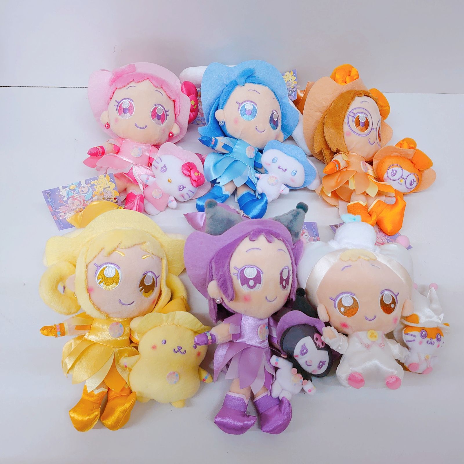 おジャ魔女どれみ × サンリオキャラクターズ マスコットホルダー ぬいぐるみ 【6種セット】