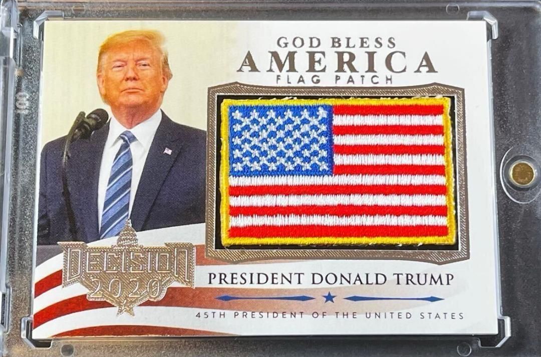 アメリカ大統領 Donald Trump ドナルド・トランプ 国旗パッチカード