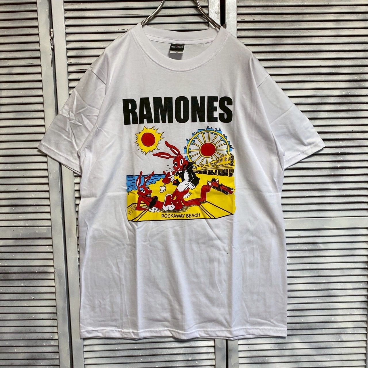 ☆ ラモーンズ RAMONES T 白 バンド ミュージック ロック ツアー