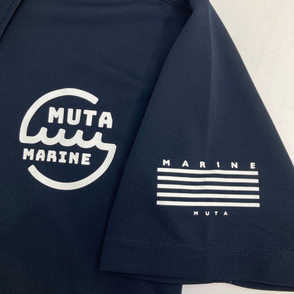 サイズ：7 MUTA MARINE ムータマリン  半袖ポロシャツ パイル切替  グレー系 [240101439718] ゴルフウェア メンズ ストスト MUTA MARINE ムータマリン 半袖ポロシャツ パイル地 ホワイト系