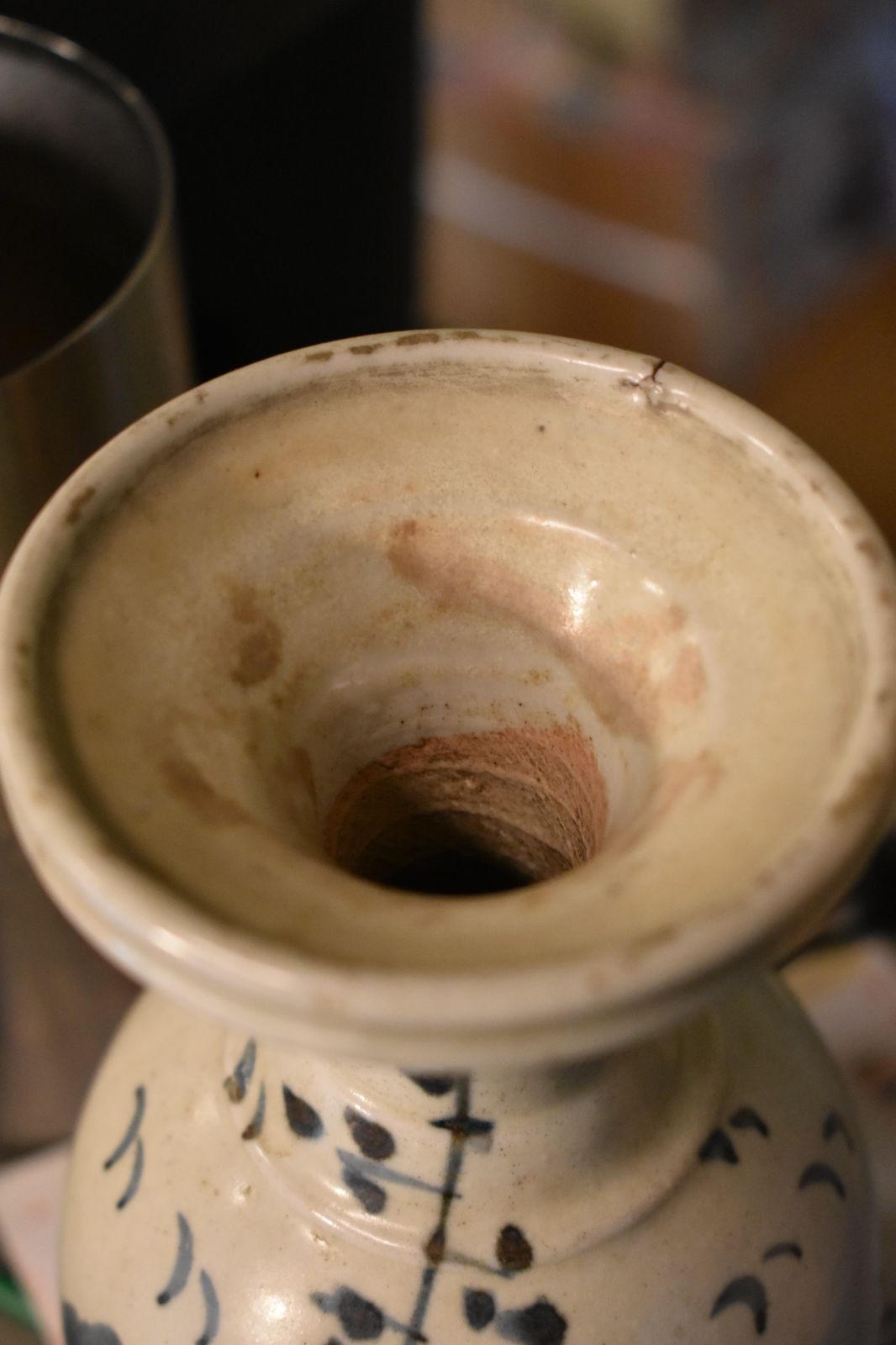 初期伊万里 染付 ショップ 高18.5cm ☆ 花瓶 花入 花生 徳利 江戸時代