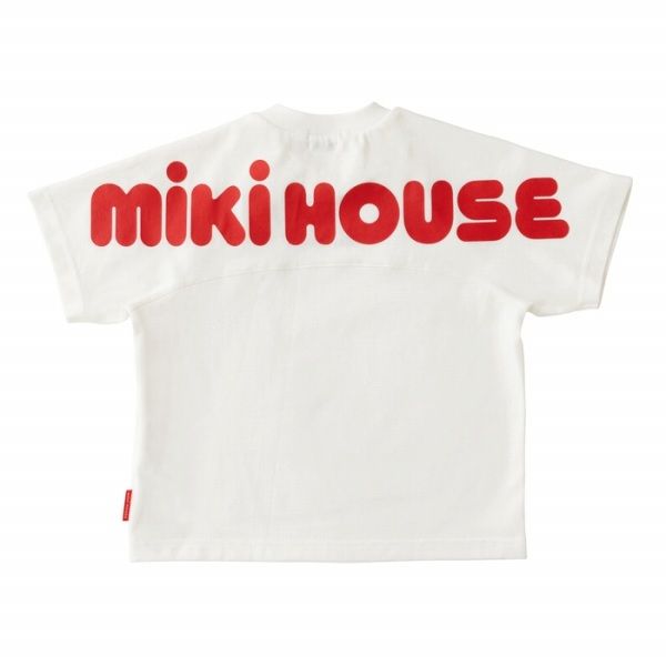 ミキハウス mikihouse バックロゴ 半袖Tシャツ 120cm 白（01