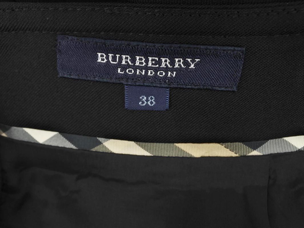 BURBERRY バーバリー LONDON プリーツ切替 Aライン 台形