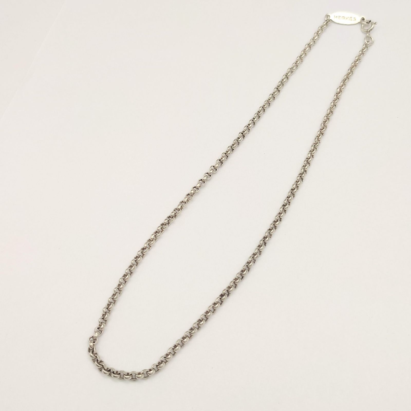 HERMES シルバー925　シルバーチェーンネックレス HERMES シルバー チェーンネックレス