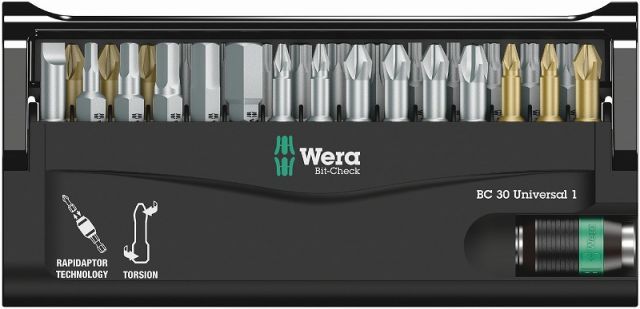 Wera1 4 ドライバービットセット 30本組 Bit-Check 30 Universal1 056440