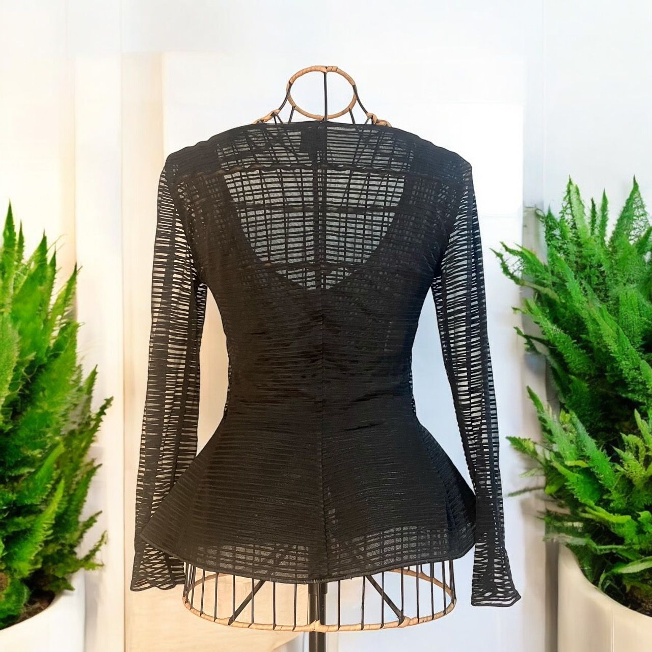 【夏にピッタリ】ARMANI COLLEZIONI アルマーニ シアーカーディガン