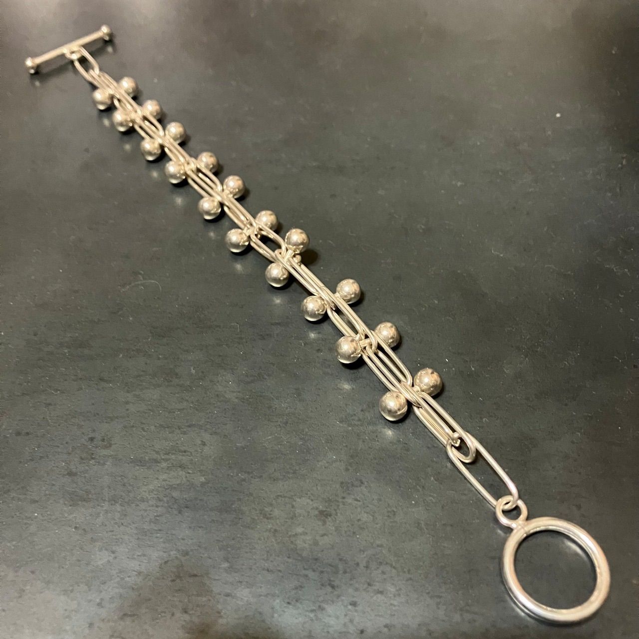 SILVER925 DNA MANTEL BRACELET/シルバーブレスレット SILVER925 DNA DESIGN CHAIN MANTEL BRACELET /シルバー
