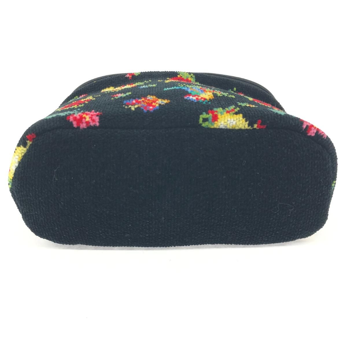 良好 FEILER フェイラー ハイジ/バニティ ポーチ ブラック シェニール