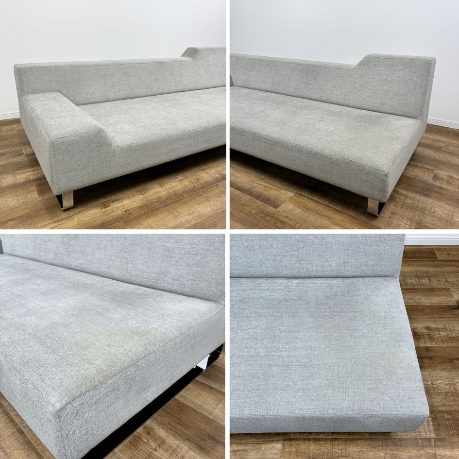 FLANNEL SOFA SIESTA 3P GRAY ONE ARM RIGHT TYPE フランネルソファ