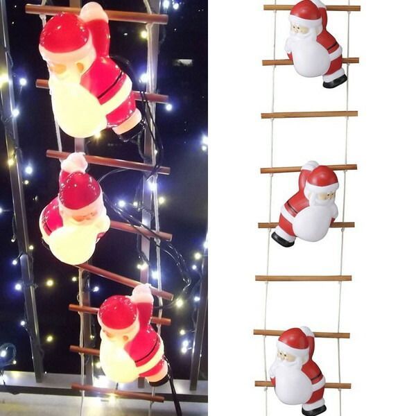 LED はしごサンタ 3P クリスマス モチーフライト イルミネーション 180cm サンタ ３連 はしごサンタ ブローライト クリスマス ３P(Blow LED 0