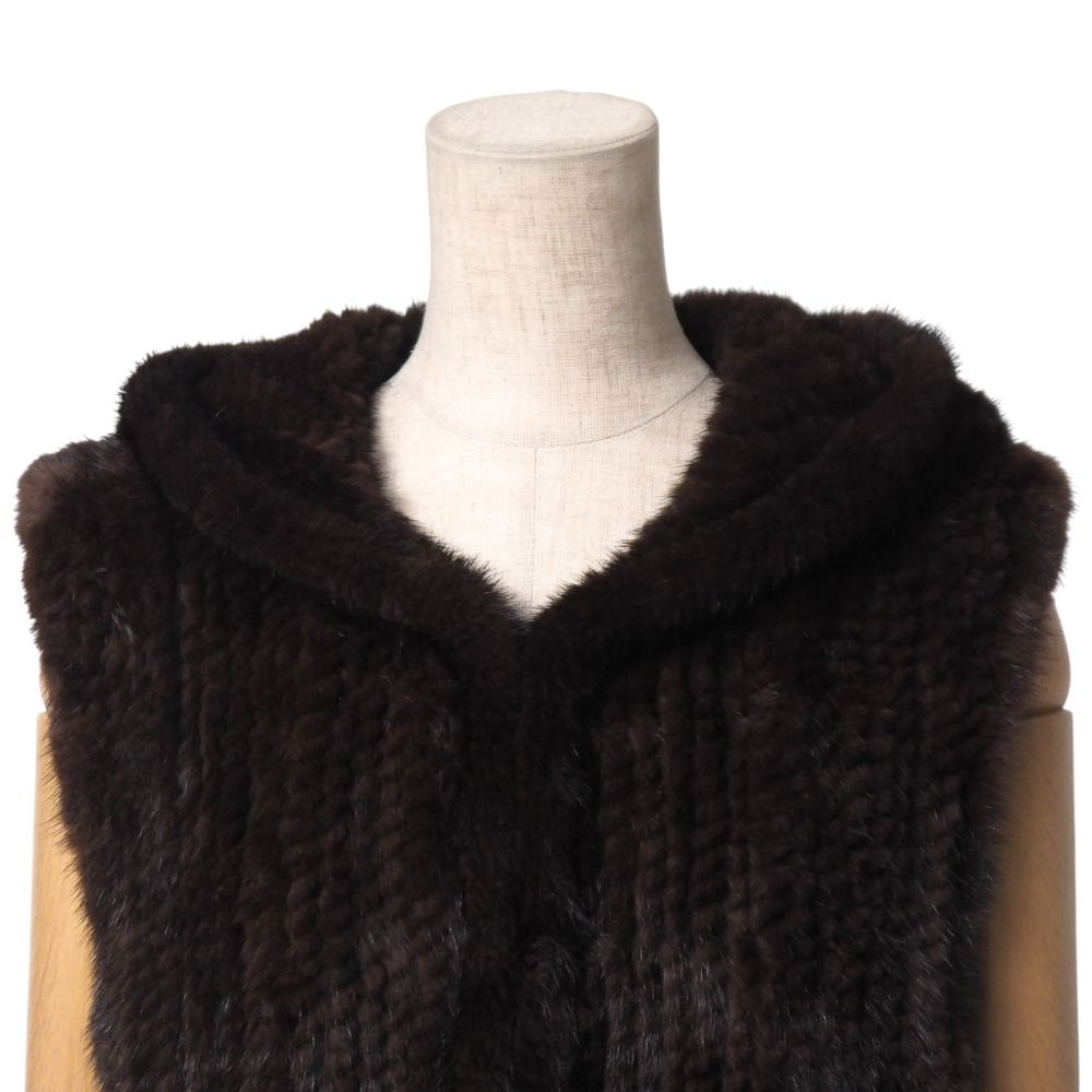 【極美品】Hydra FURS 　ミンク　コート　毛皮　襟付き　ビジューストーン 新しく着き 極美品】Hydra FURS ミンク コート 毛皮 襟付き