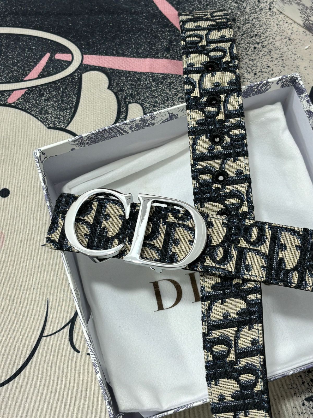 極美品 Dior ベルト  CDロゴ  クリスチャンディオール