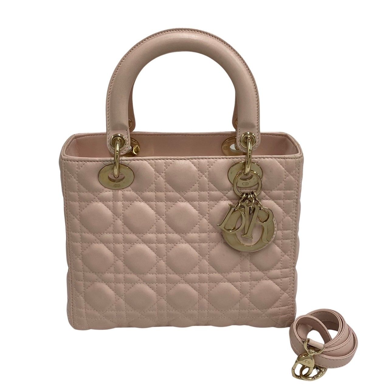 極 美品 Christian Dior ディオール レディディオール カナージュ 