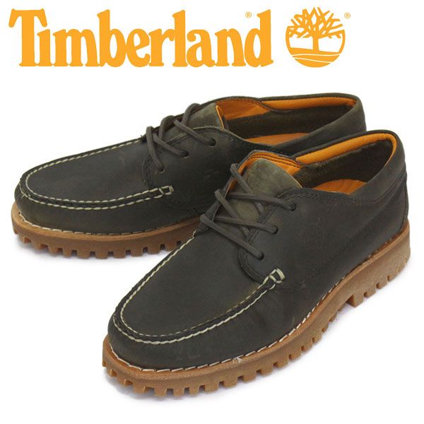 Timberland (ティンバーランド) A2HUJ JACKSONS LNDING MOC TOE ジャクソンズ ランディング モックトゥシューズ Olive Full-Grain TB148 tb US9.5-約27.5cm