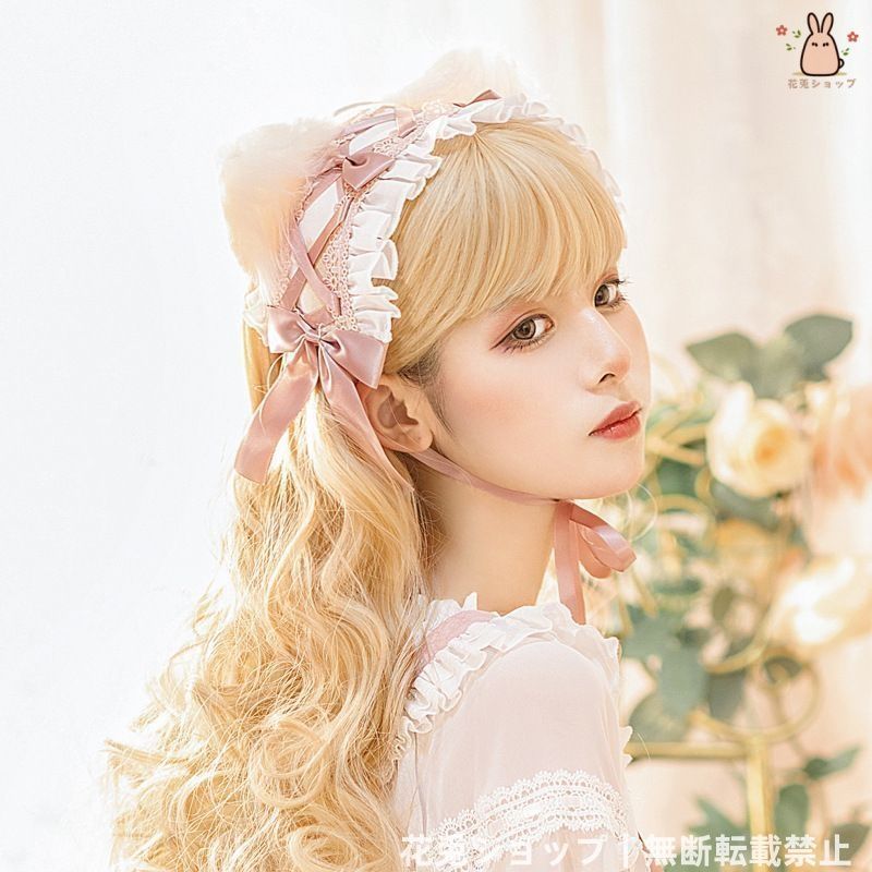 2025新作 未使用 カワイイ ヘアアクセサリー ヘッドギア 髪飾り ロリータ用 Lolita 撮影用 メイドカフェ・メイド喫茶用