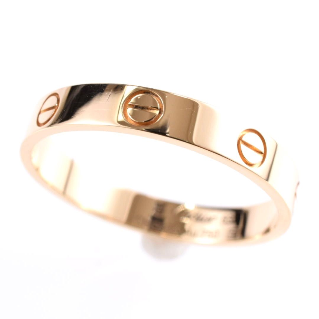 カルティエ ミニラブ リング K18YG 63号 カルティエ ミニラブリング ウェディング 63号 K18YG 【豊富な，大人気】