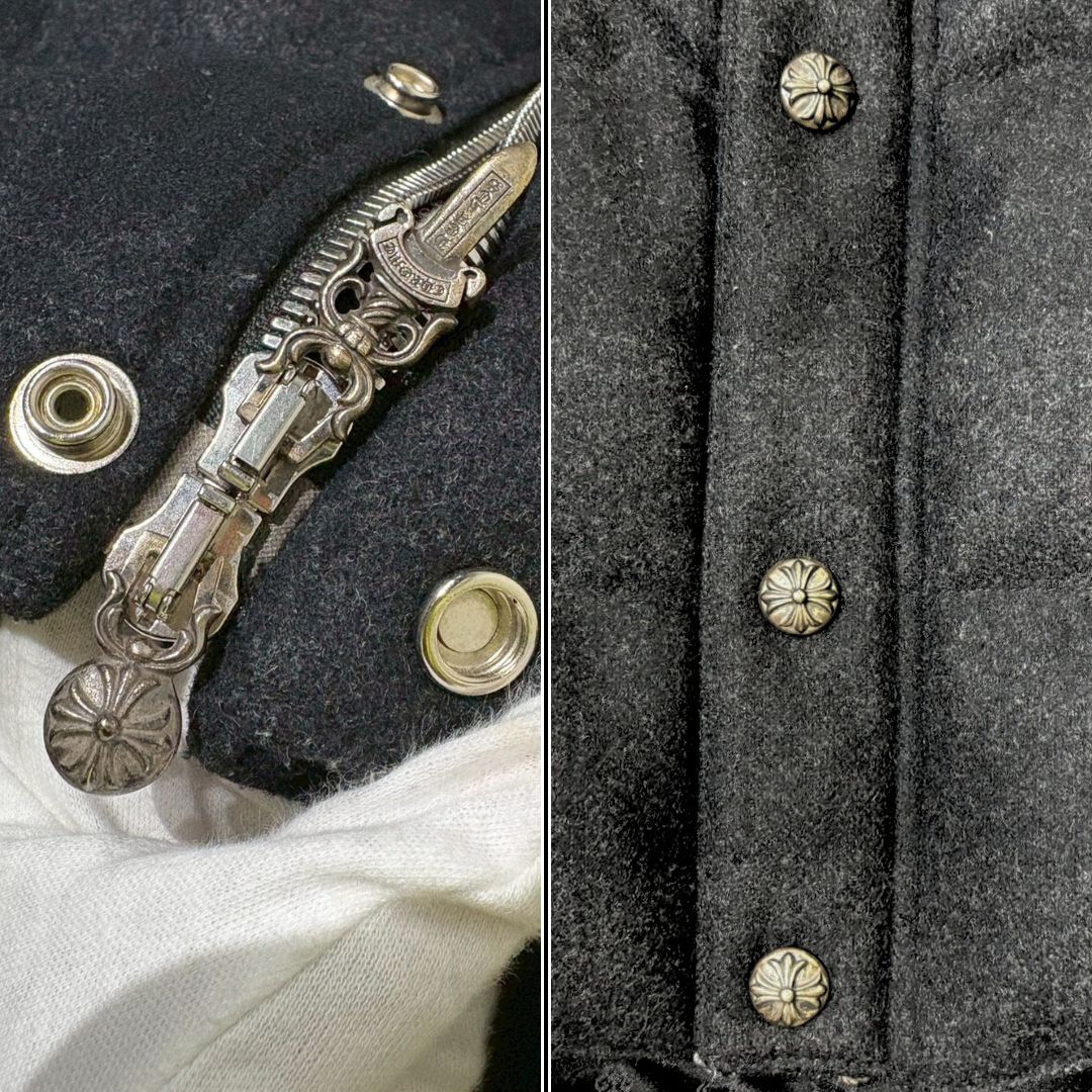 クロムハーツ Chrome Hearts JVP STIFF FBRC V2J レザー切替ダウン