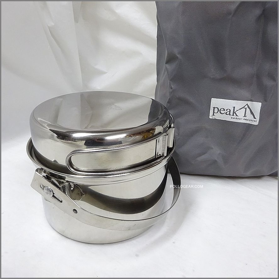 コールマン PEAK 1 1990年代 ステンレスクッカー 8553-475 ピーク1 SOLO COOK KIT VINTAGE
