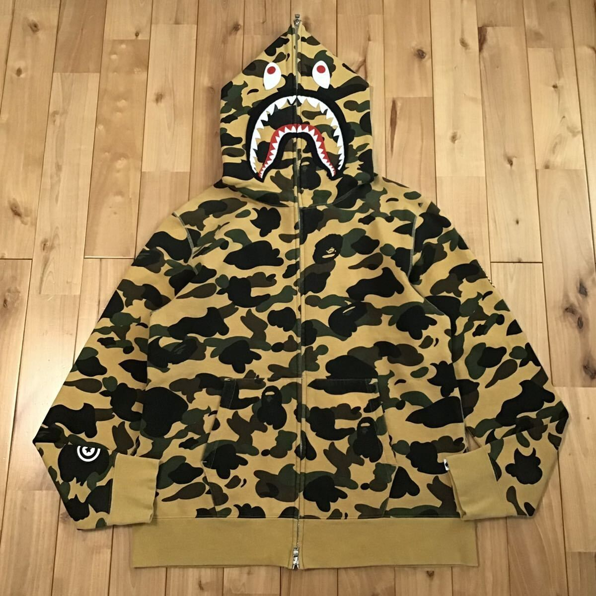 1st camo yellow シャーク パーカー Lサイズ shark full zip hoodie a