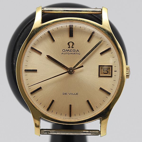メンズ腕時計OMEGA オメガ デビル メンズ腕時計　ゴールド文字盤 デイト