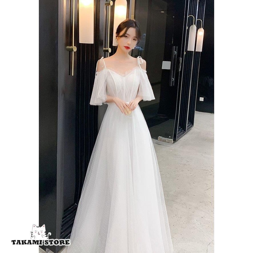 ウエディングドレス スレンダー ロングドレス 結婚式 花嫁 ドレス ウェディングドレス 二次会 大きいサイズ 3l 小さいサイズ オフショルダWP アイテム