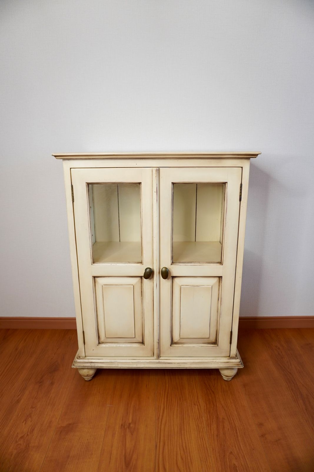 old maison ヴィンテージ ガラスキャビネット フレンチシャビー old