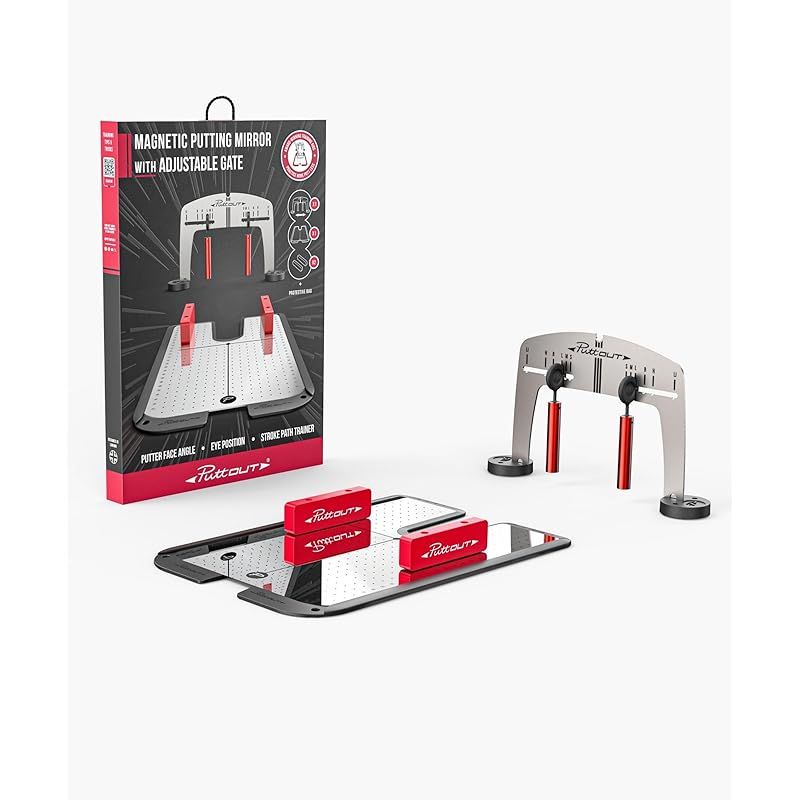 PuttOUT マグネットパッティングミラー 調節 なゲート付き 0