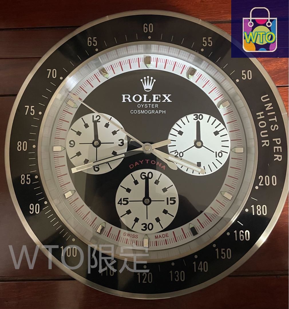 ロレックス ROLEX デイトナ　壁掛け時計　掛け時計　新品未使用 ロレックス デイトナ ポールニューマンスタイル掛け時計, 未使用