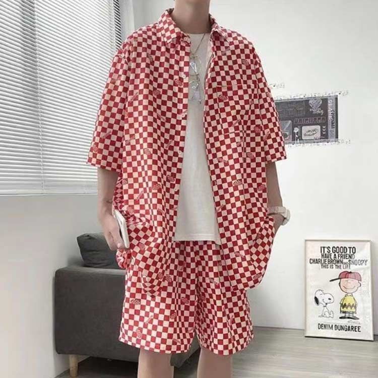 新品タグ付き COQULE NUMPU 柄シャツ ショートパンツ