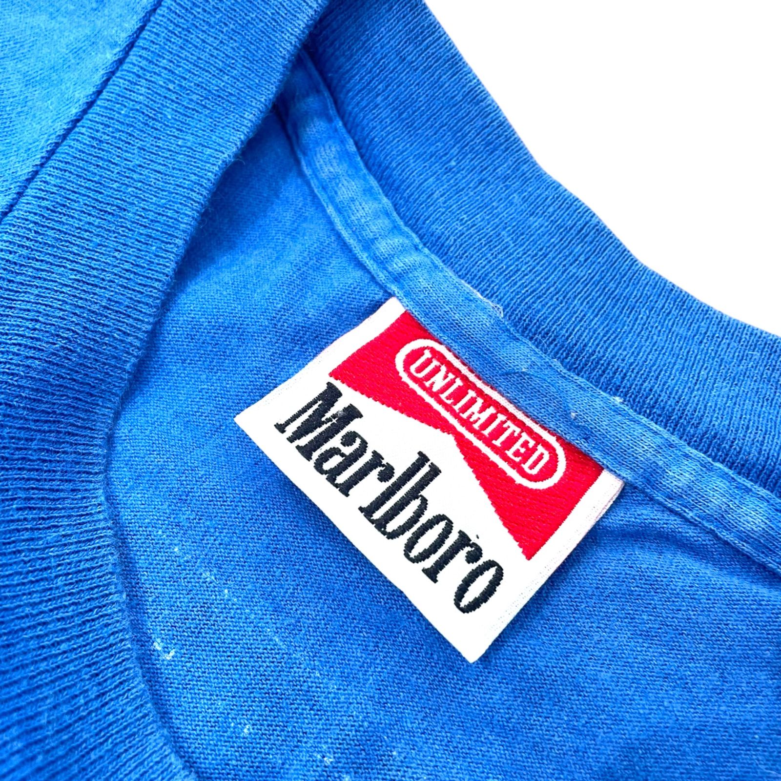 VINTAGE】90s MARLBORO COYOTE POCKET TEE BLUE T-SHIRT XL マルボロ 