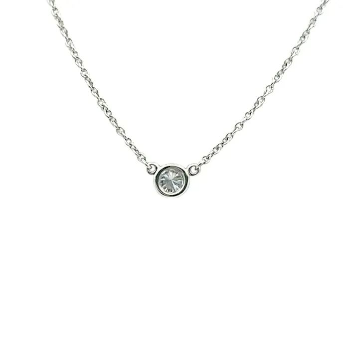 ‌極美品 TIFFANY&Co Pt950 ダイヤ バイザヤード ネックレス 中古特価】 ティファニー TIFFANY&Co. バイザヤード